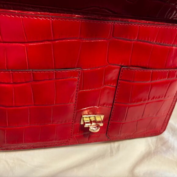 Rare Michael Kors Red Leather Handbag with matching wallet and a dust bag - Picture 10 of 16